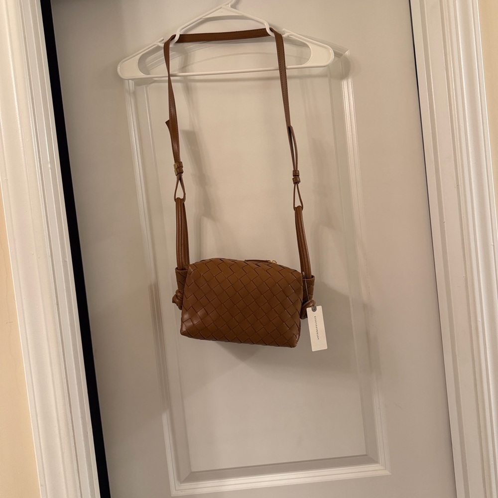 Anthropologie Woven Crossbody Bag in Brown